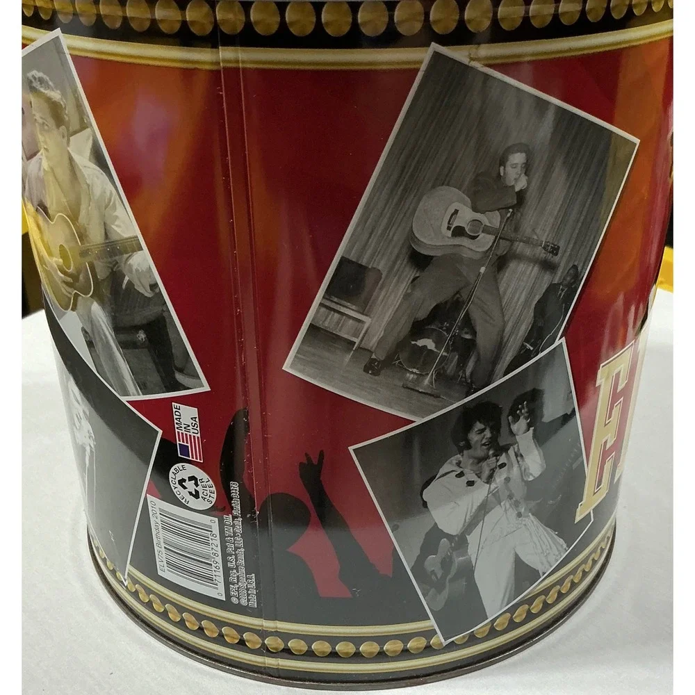 Elvis Presley ELV75 75th Birthday 2010 Collectible Popcorn Tin Metal Can